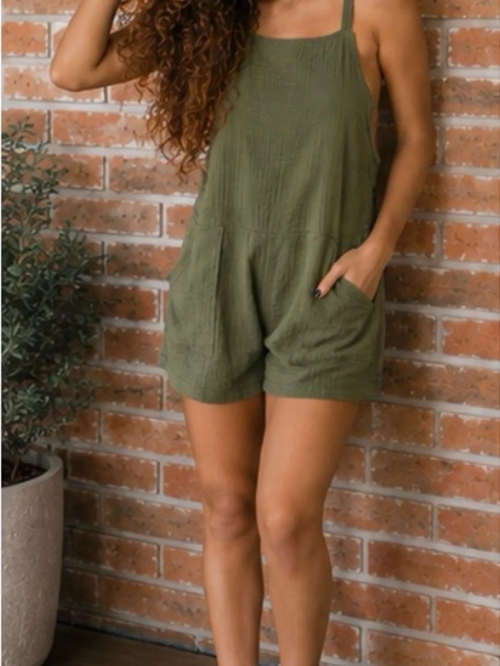Zenana Romper with Bow - Picture 3 of 6